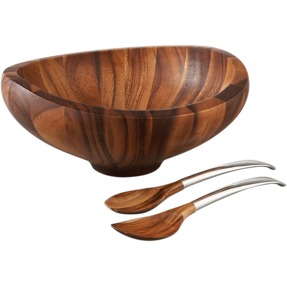 Nambé Butterfly Salad Bowl with Servers