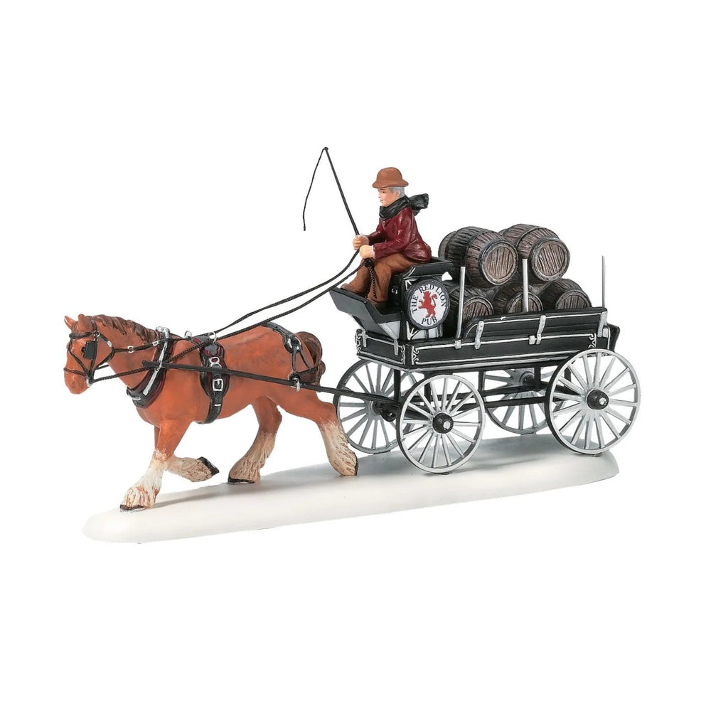 Dickens Village - Red Lion Pub Beer Wagon