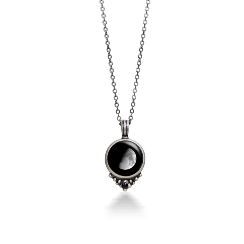 Moonglow Classic Black Swarovski Necklace