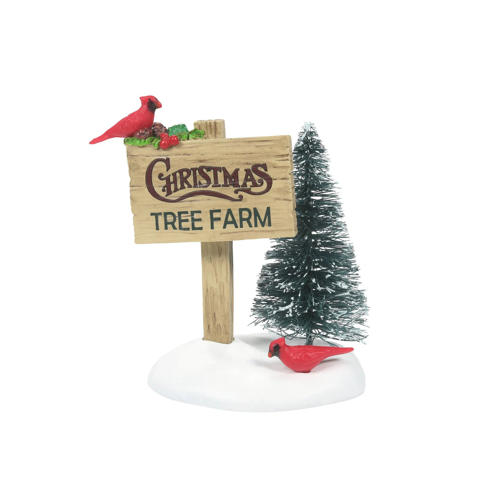 Village Accessories - Cardinal Christmas Sign
