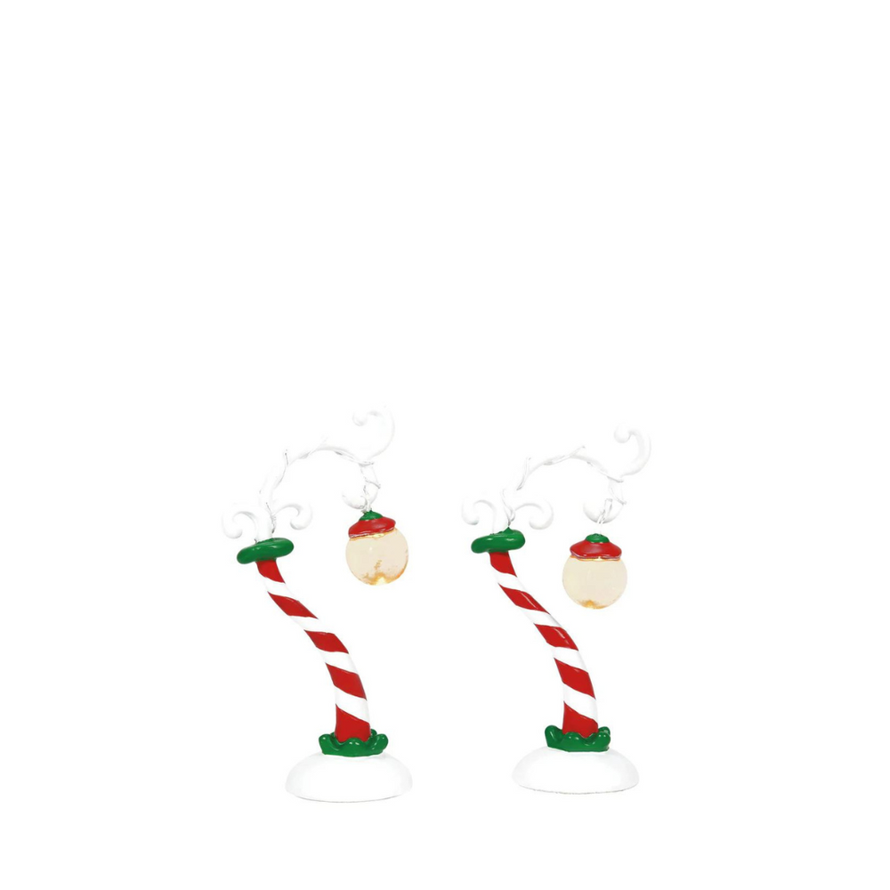 The Grinch Village Street Lights Set of 2