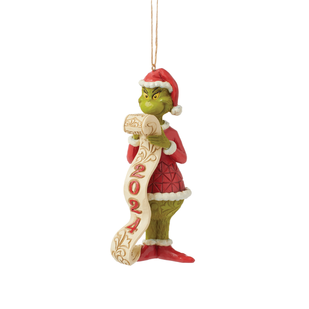 Jim Shore Ornament - Grinch Holding List