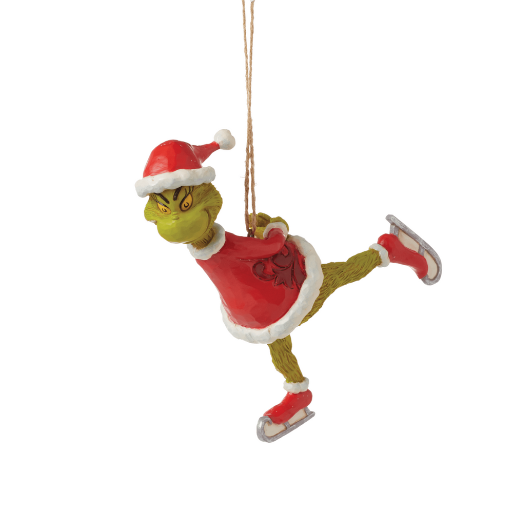 Jim Shore Ornament - Grinch Ice Skating