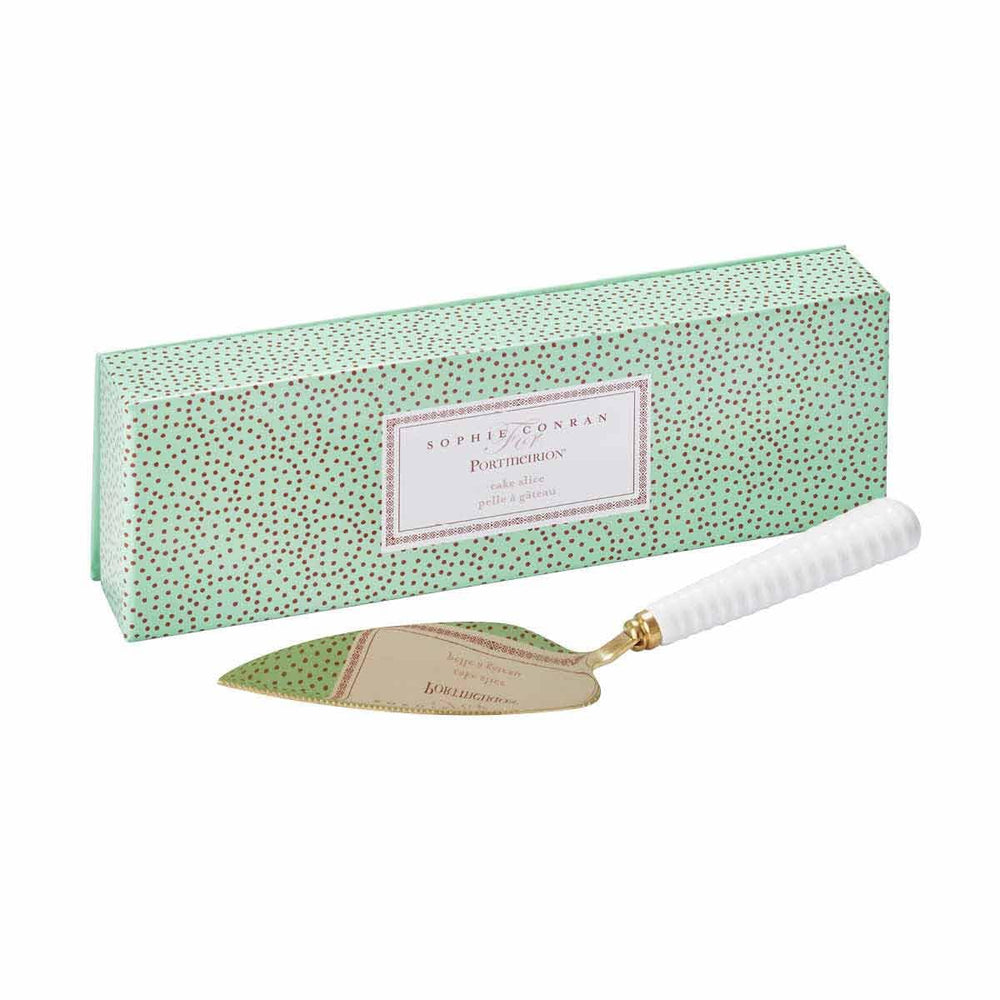 Sophie Conran White Cake Server 10" Gold