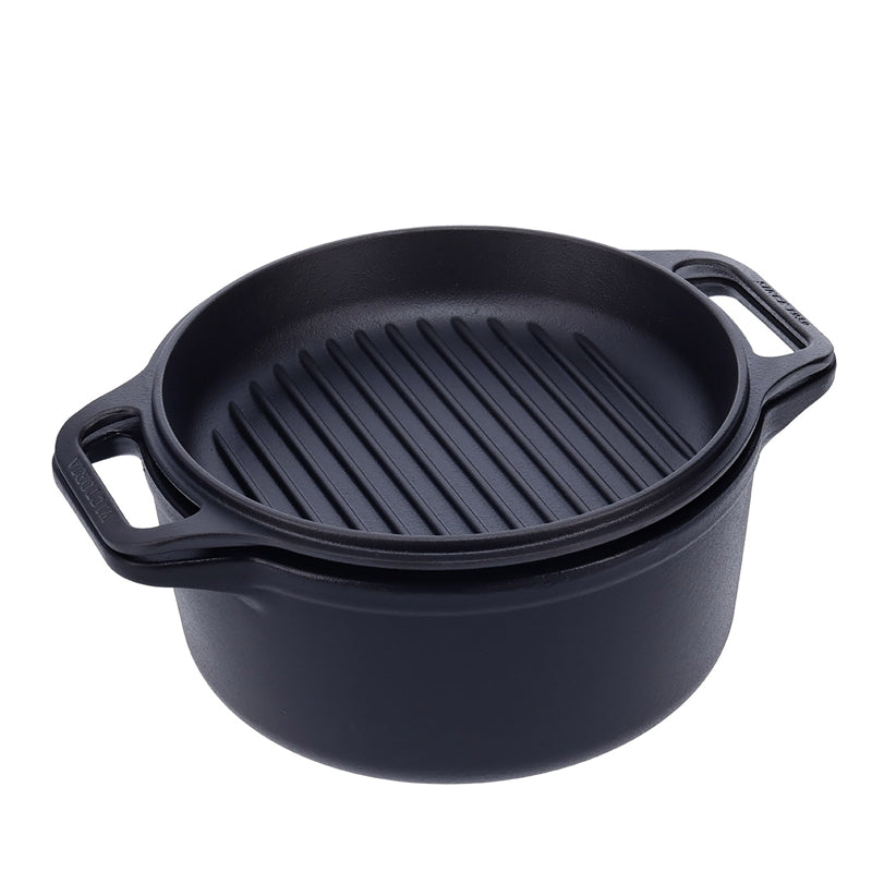 Victoria Cast Iron Dutch Oven Combo Cooker 5.7L