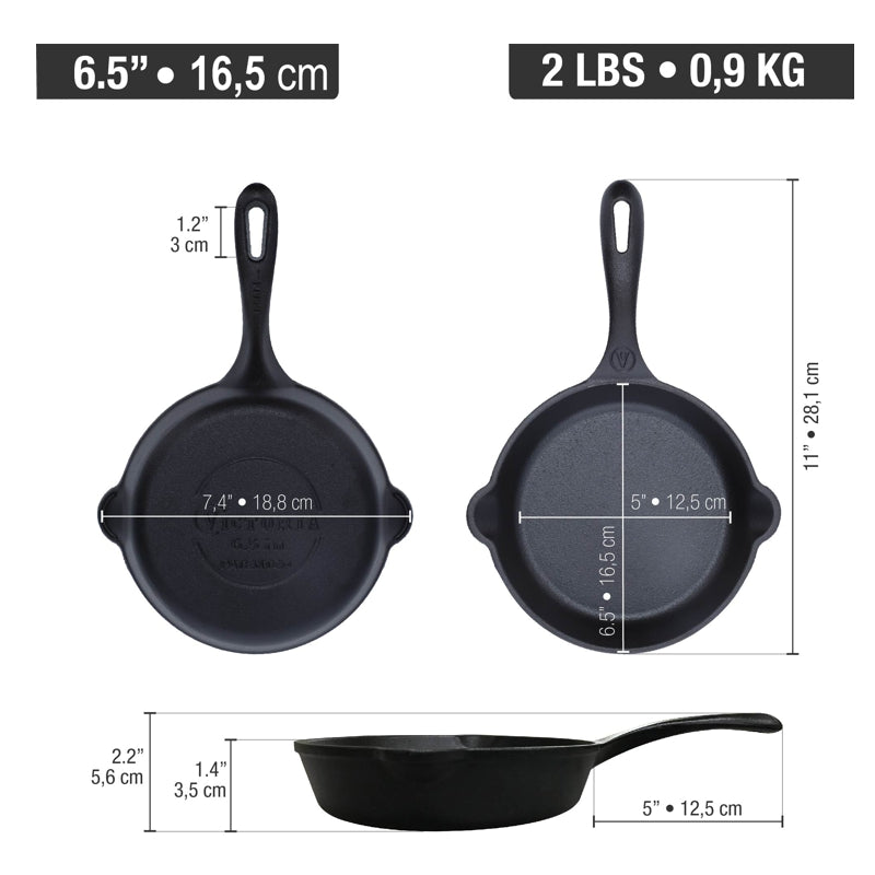 Victoria Cast Iron Skillet 6.5"
