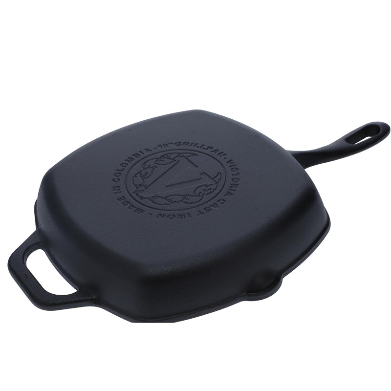 Victoria Cast Iron Grill Pan 10"