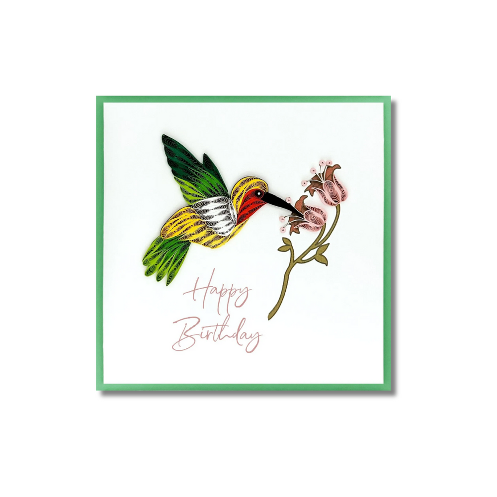 Paper Poetry Cards Hummingbird