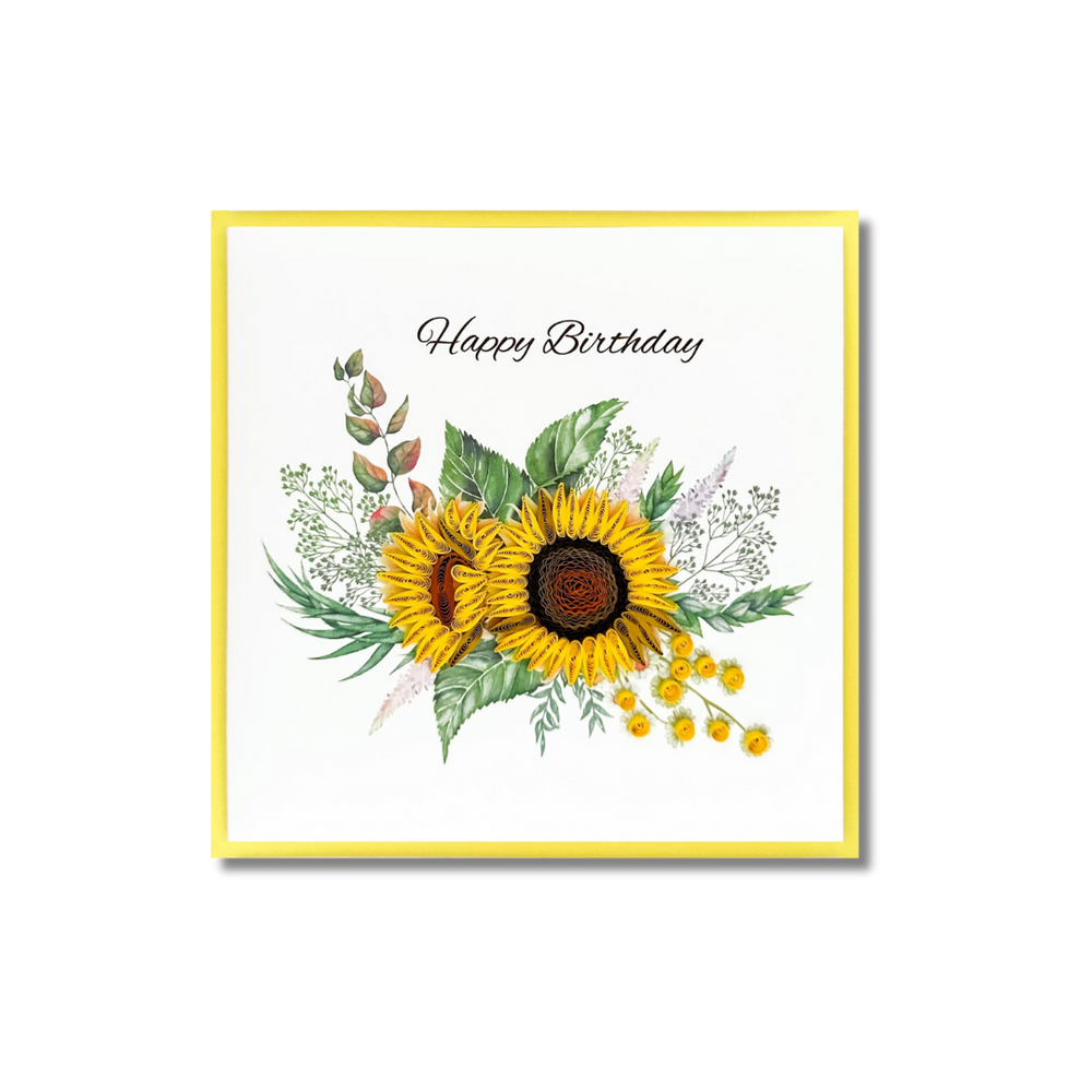 Paper Poetry Cards Sunflower Bouquet