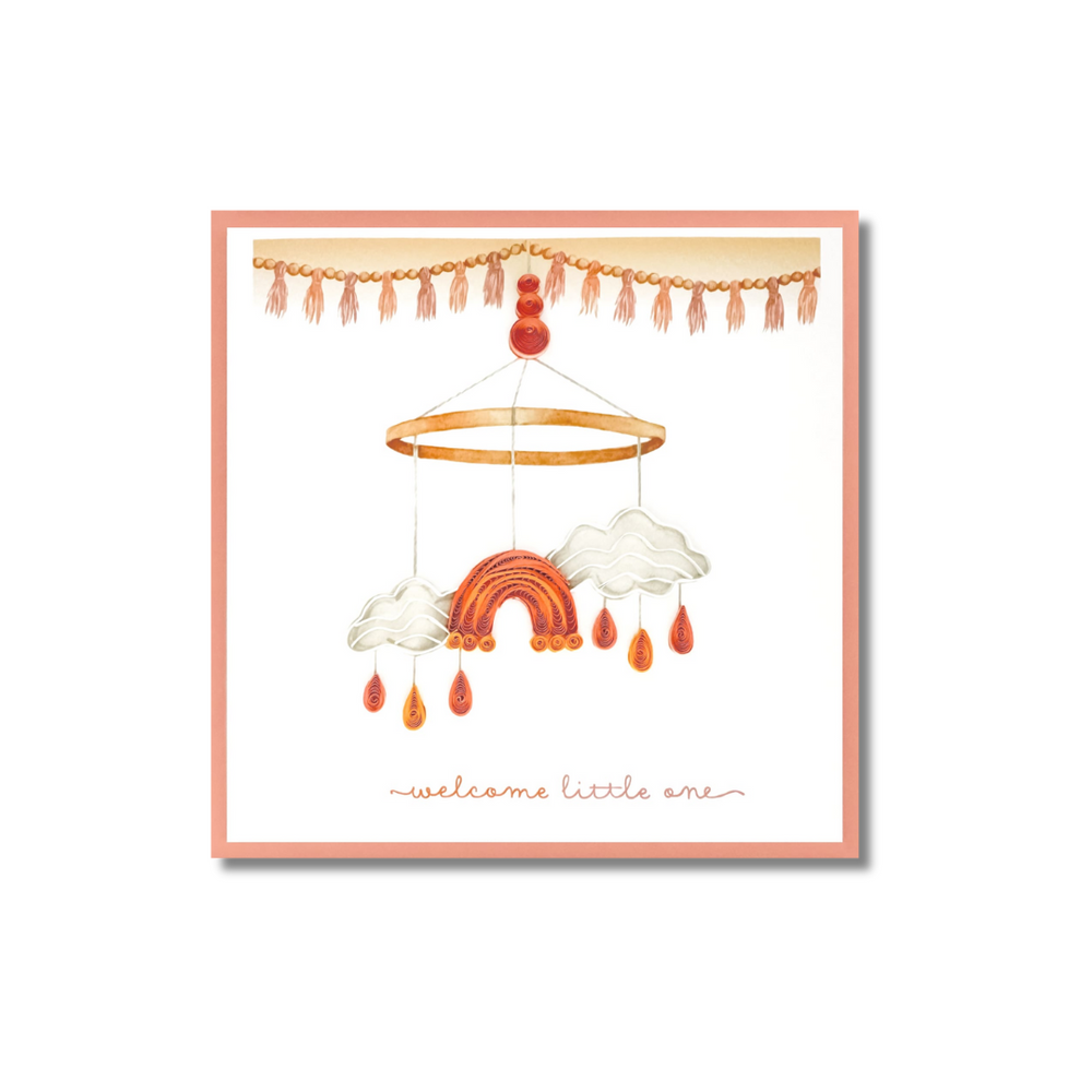 Paper Poetry Cards Baby Mobile
