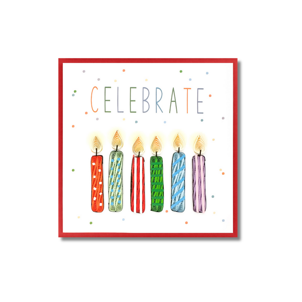 Paper Poetry Cards Colourful Candles