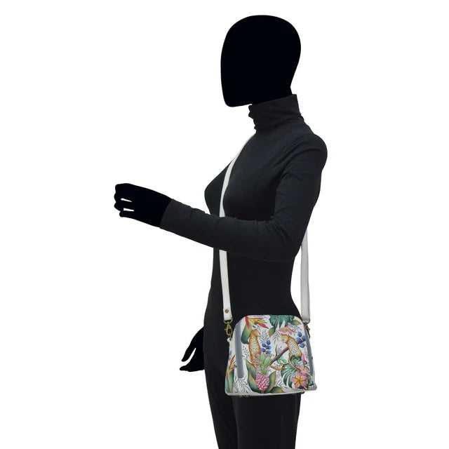 Anuschka Jungle Queen Ivory - Zip Around Travel Organizer