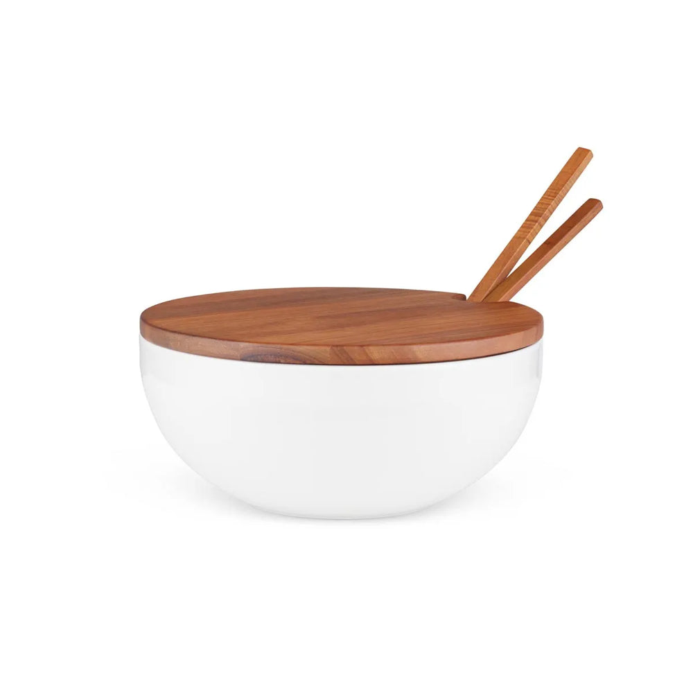 Nambé Duets Salad Bowl w/Lid & Servers