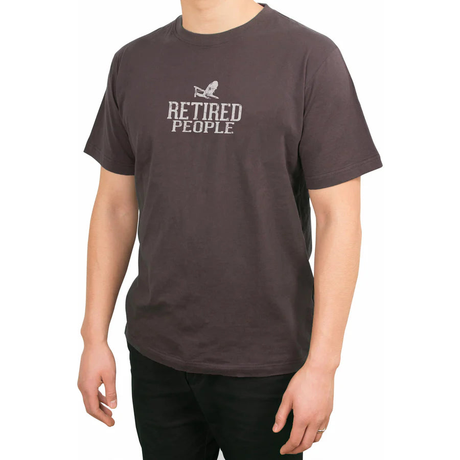 Retired People T-Shirt - Charcoal