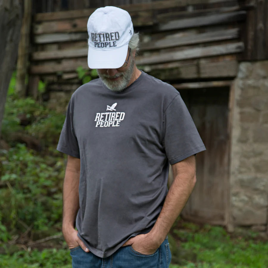 Retired People T-Shirt - Charcoal