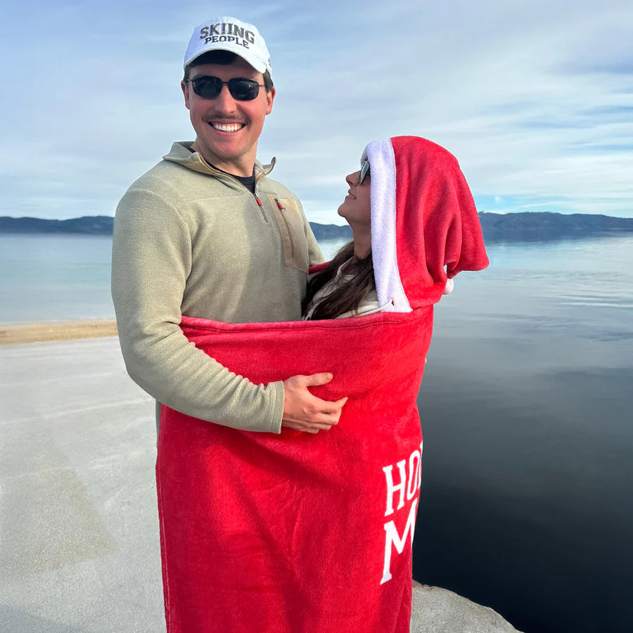 Skiing People Cap - White