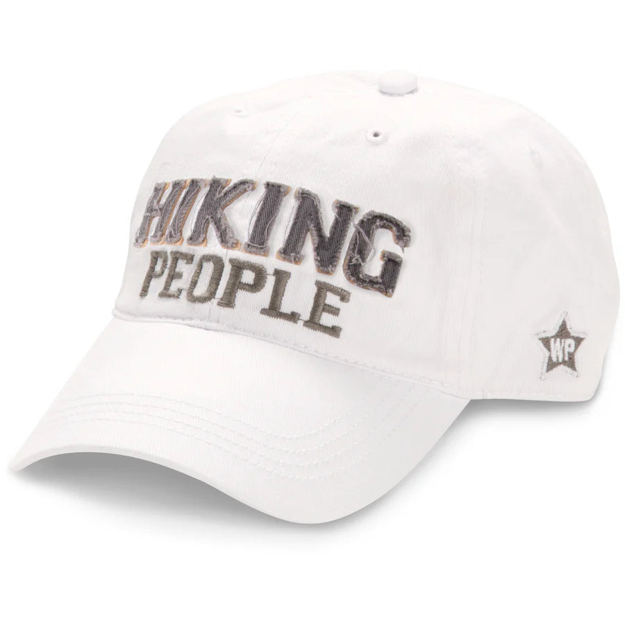Hiking People Cap - White