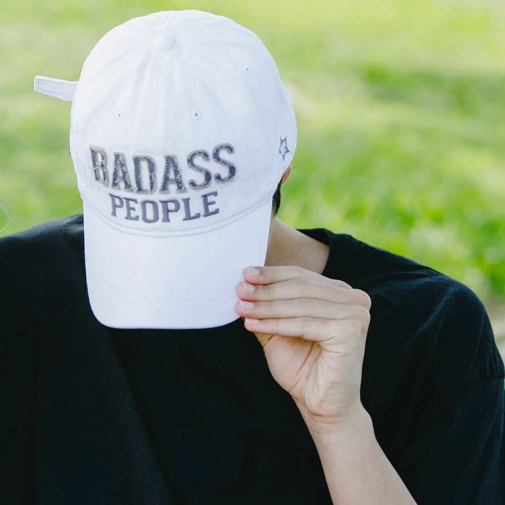 Badass People Cap - White