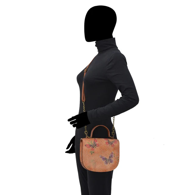Anuschka Tooled Butterfly Multi - Flap Crossbody