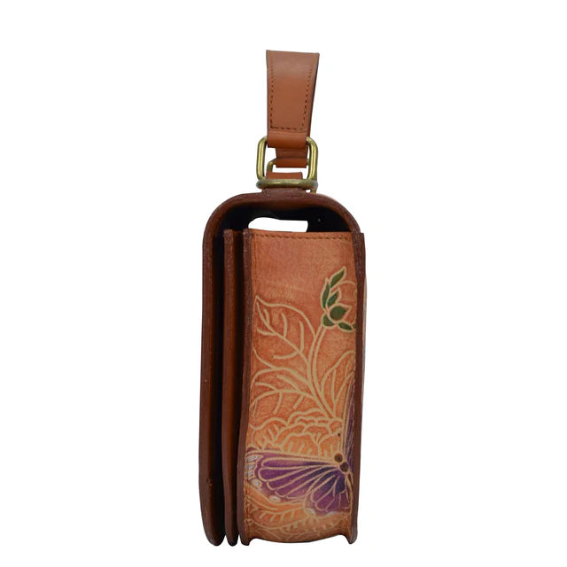 Anuschka Tooled Butterfly Multi - Flap Crossbody