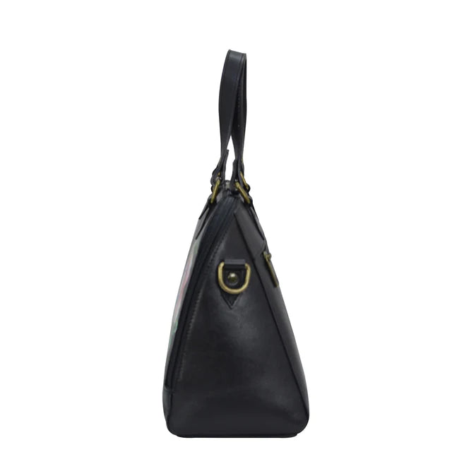 Anuschka Hummingbird Black - Wide Organizer Satchel