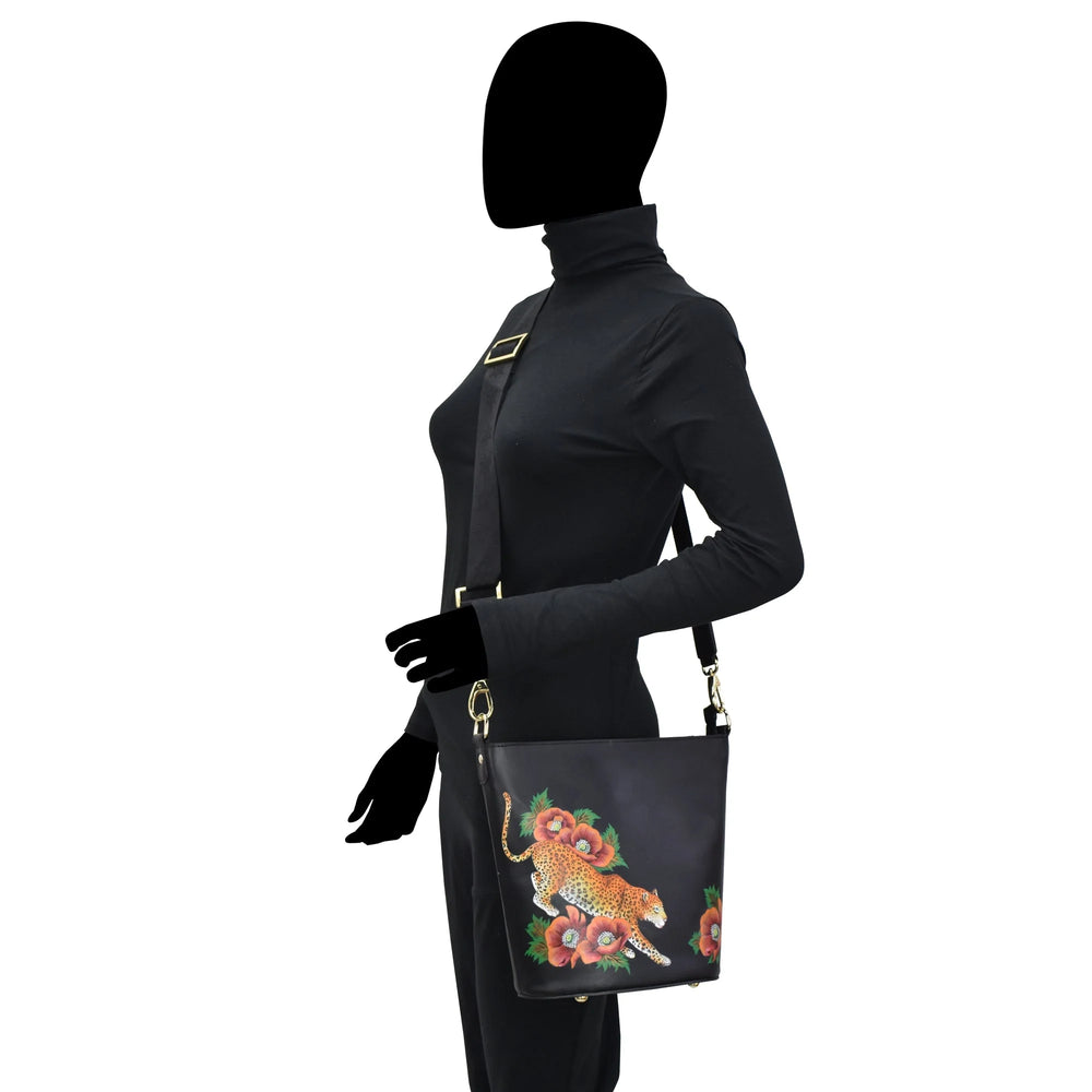 Anuschka Enigmatic Leopard - Tall Bucket Hobo