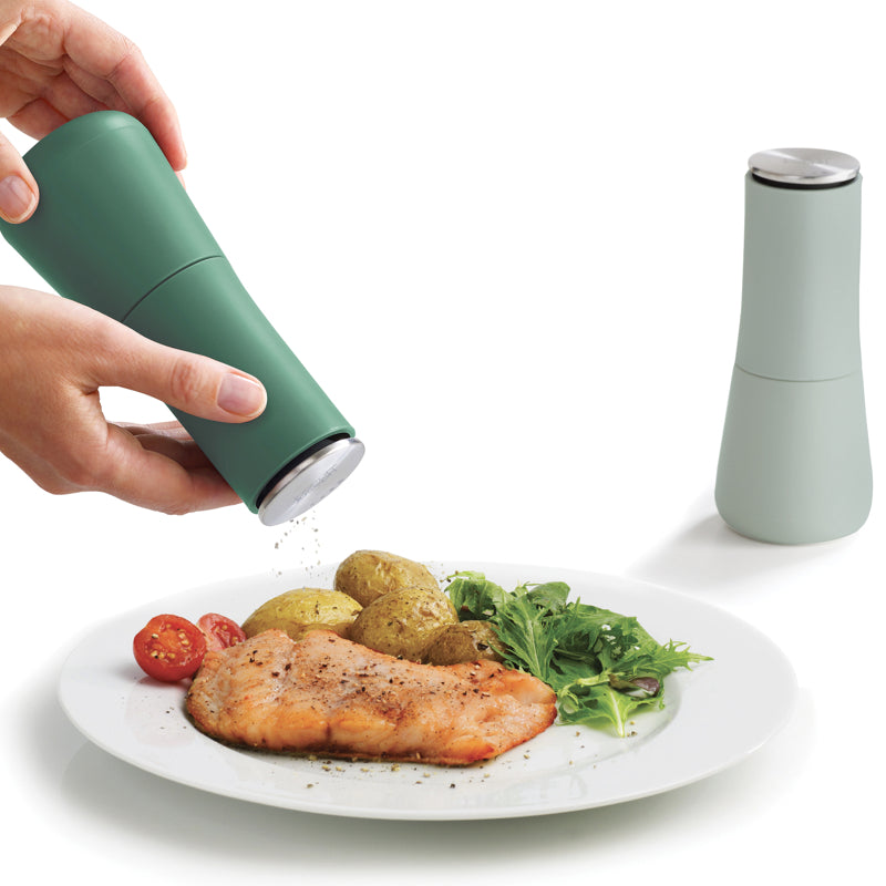 Joseph Joseph Milltop No-Spill Salt & Pepper Sage