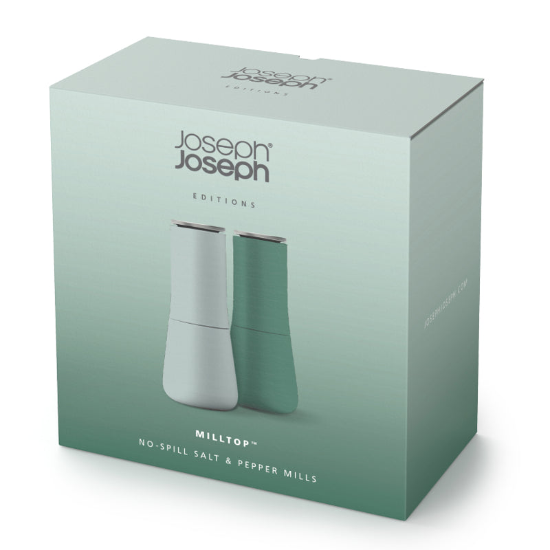 Joseph Joseph Milltop No-Spill Salt & Pepper Sage