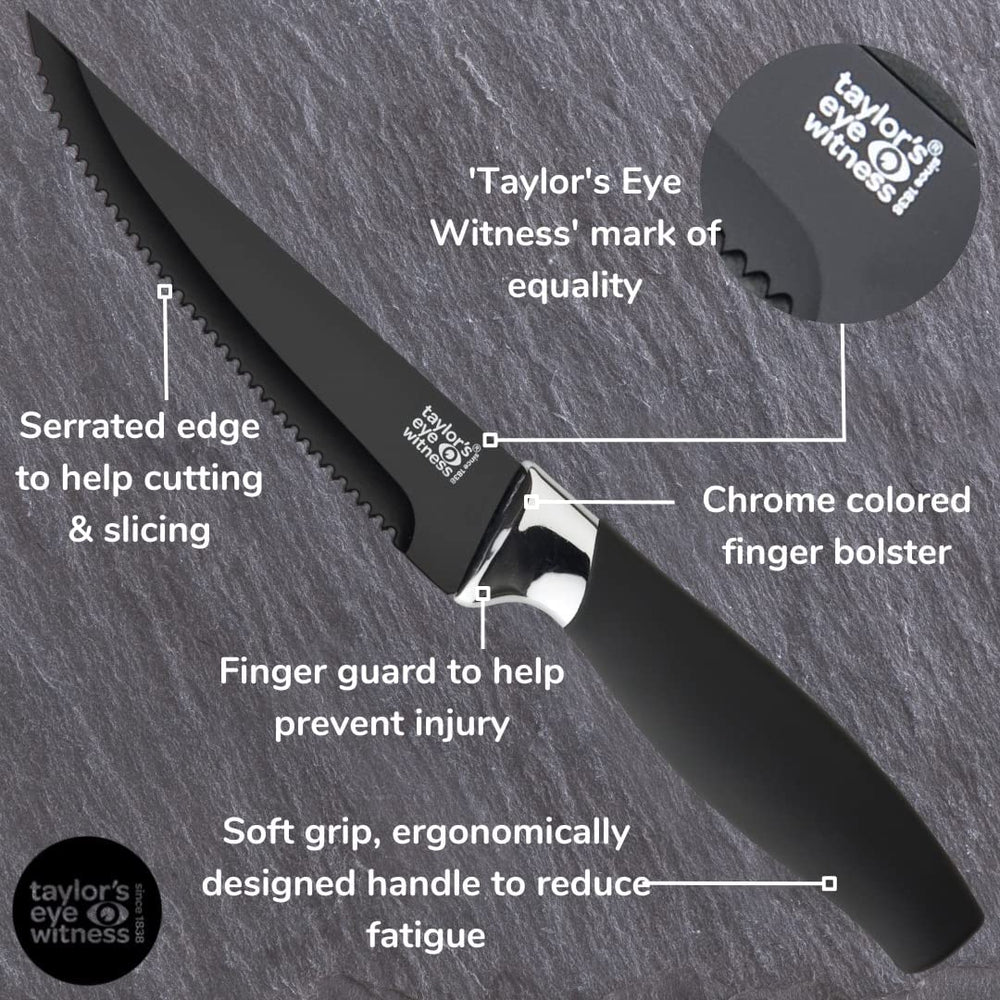 Taylor's (Since 1838) Chrome 4 Piece Steak Knife Set