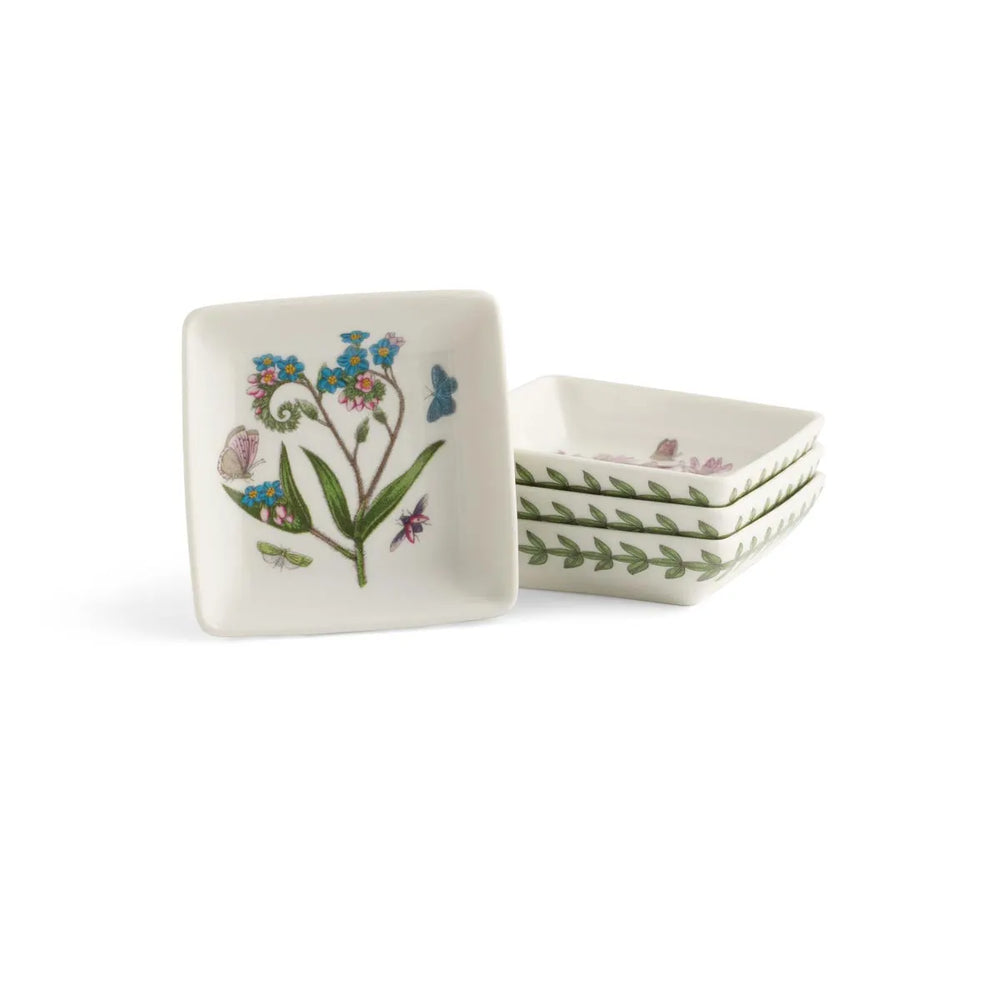 Portmeirion Botanic Garden Square Mini Dip Dish Set of 4