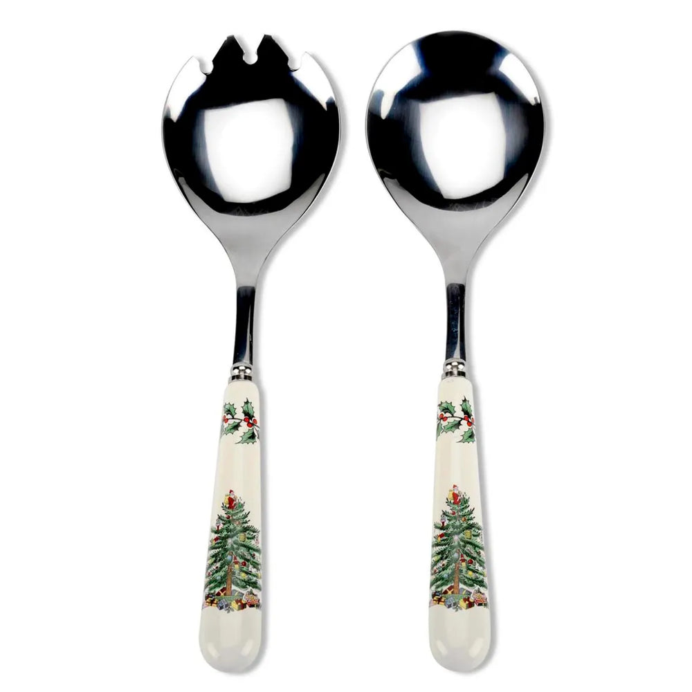 Spode Christmas Tree Salad Servers