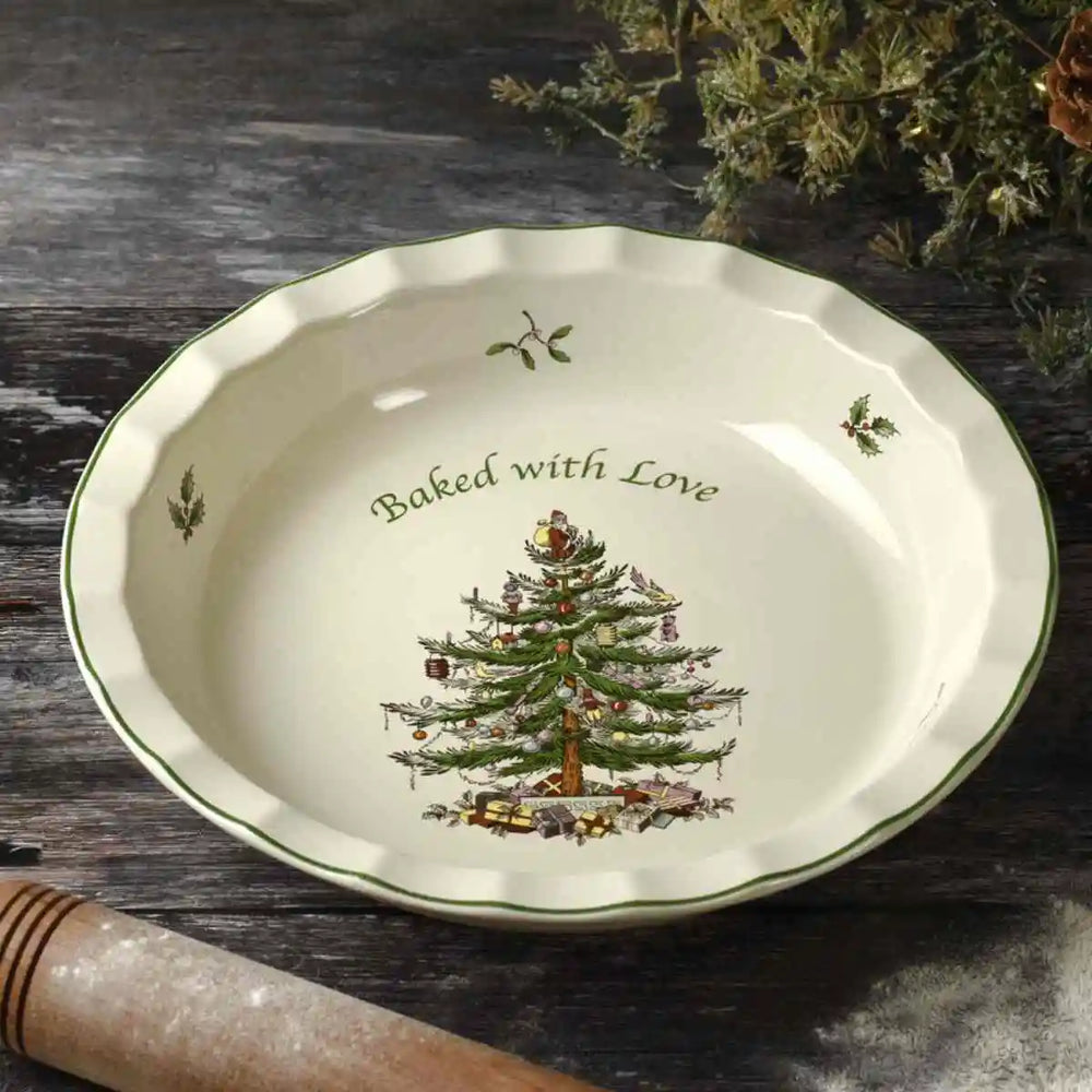 Spode Christmas Tree Pie Dish 10"