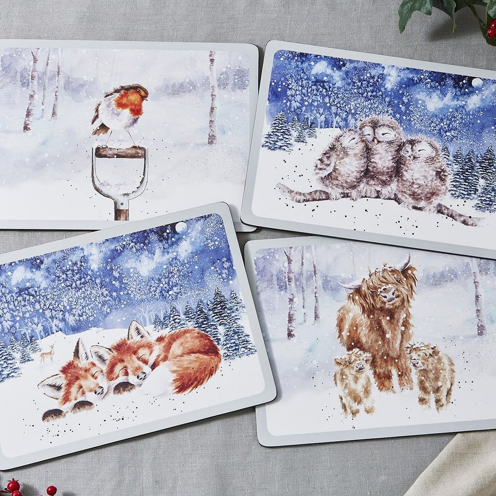 Wrendale Pimpernel 'Winter Skies' Placemats (Set of 4)