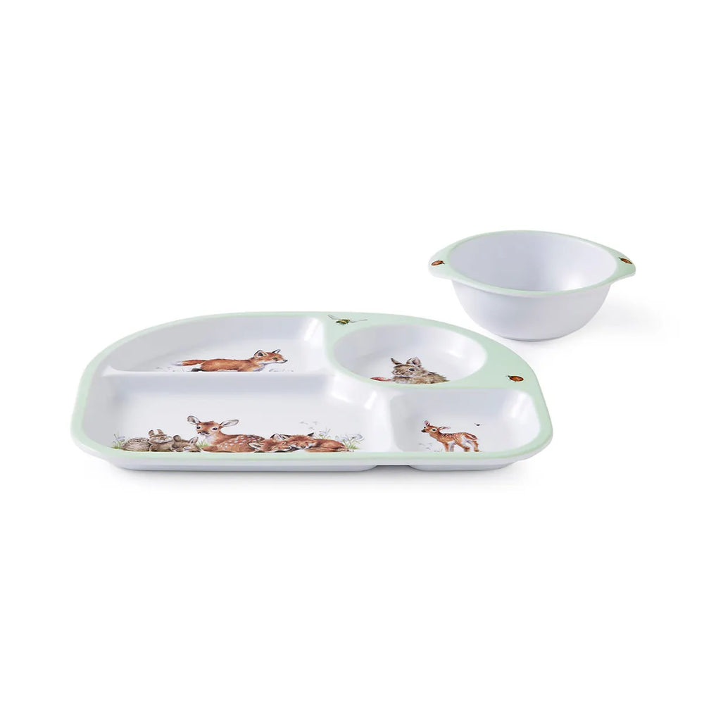 Wrendale Little Wren Divided Plate & Bowl Set