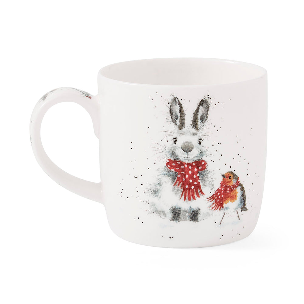 Wrendale 11 oz Mug - Snow Angels (Rabbit & Robin)