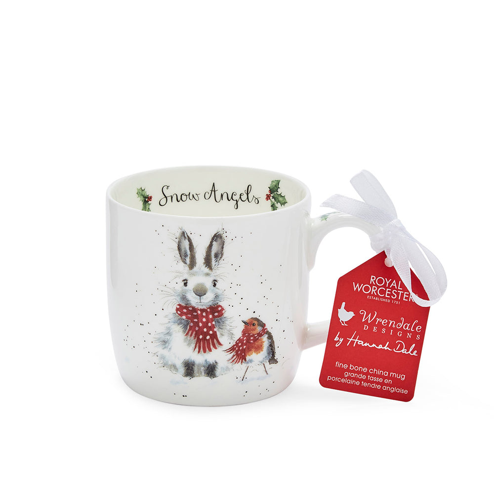 Wrendale 11 oz Mug - Snow Angels (Rabbit & Robin)