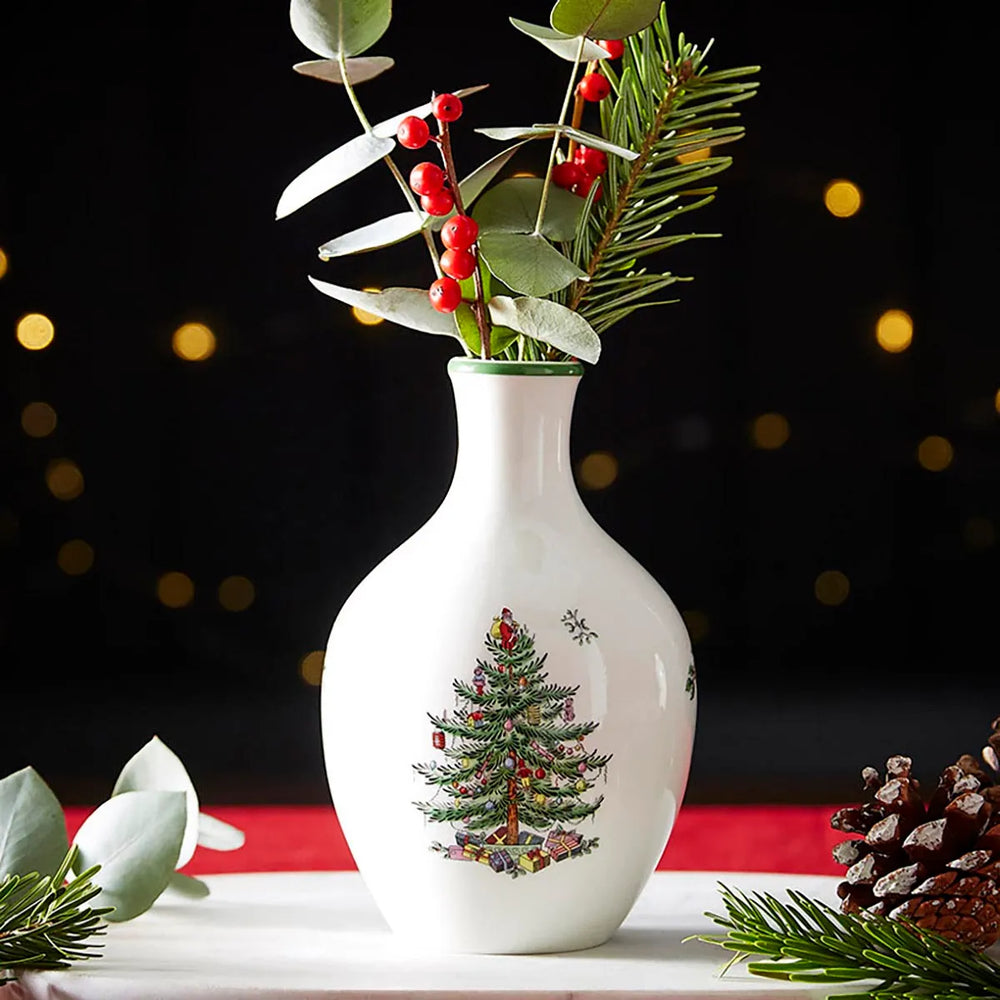 Spode Christmas Tree Posy Vase 6"