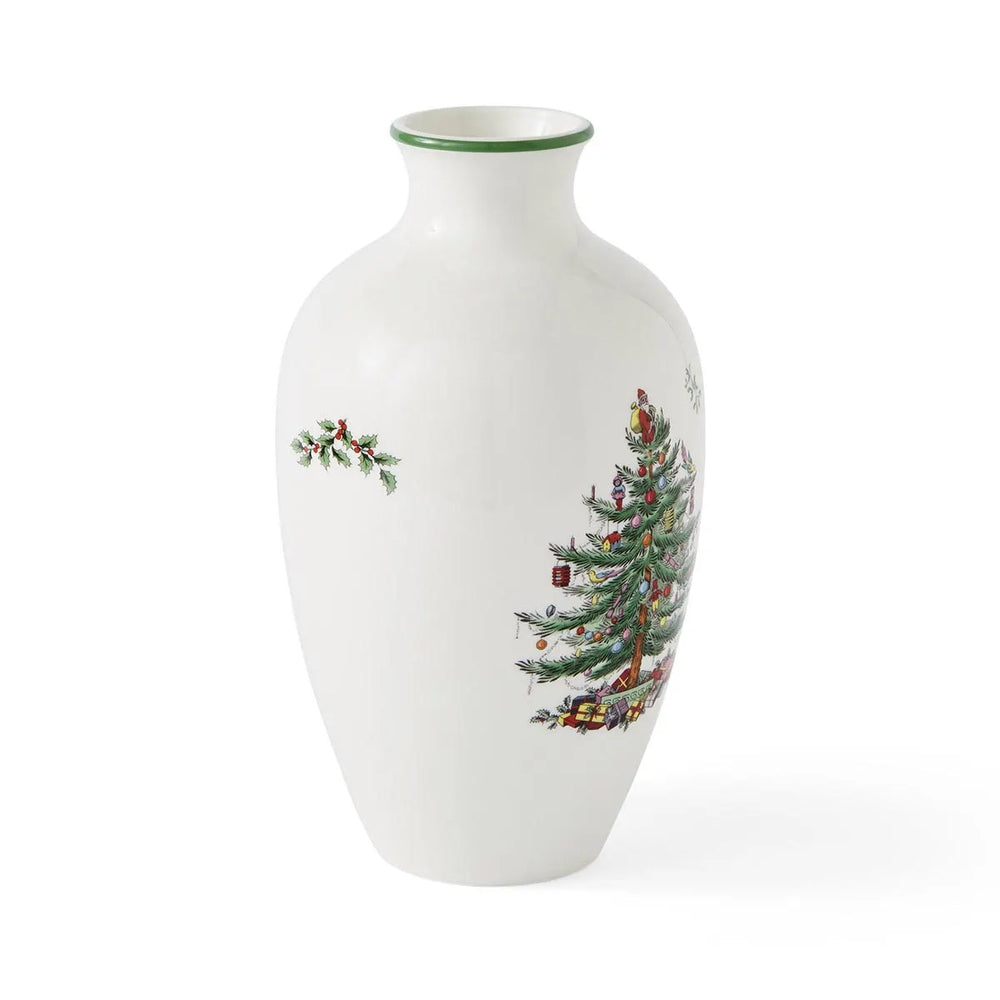 Spode Christmas Tree Posy Vase 10"