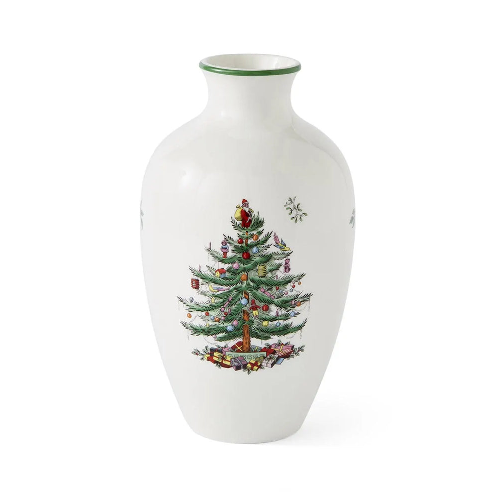 Spode Christmas Tree Posy Vase 10"