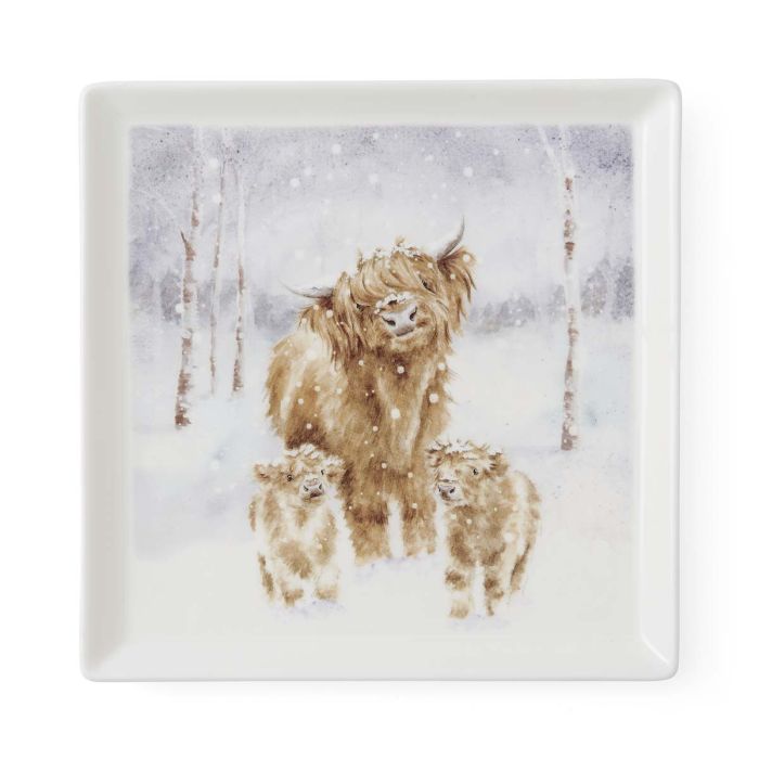 Wrendale 'A Highland Christmas' Square Plate