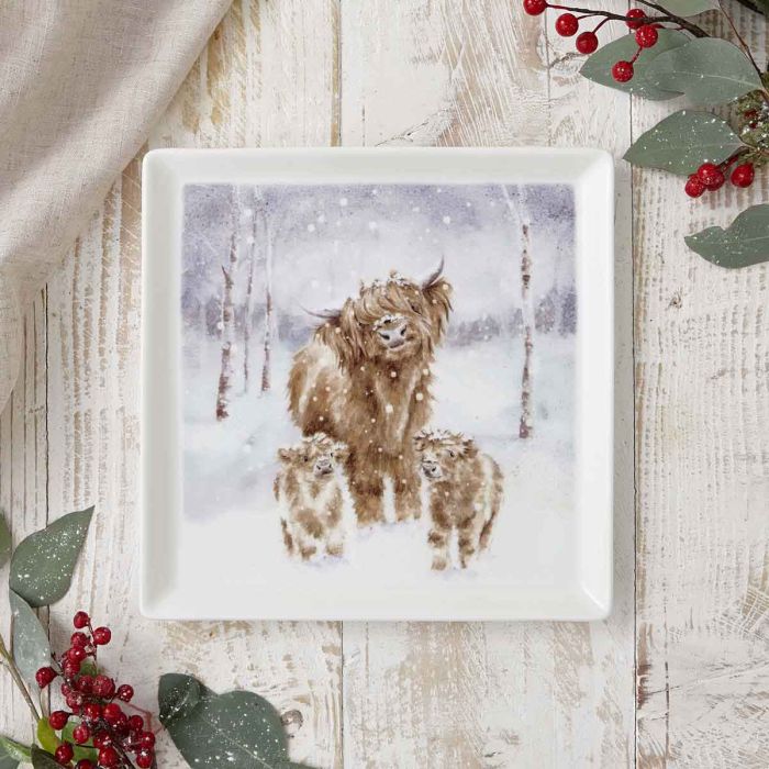 Wrendale 'A Highland Christmas' Square Plate
