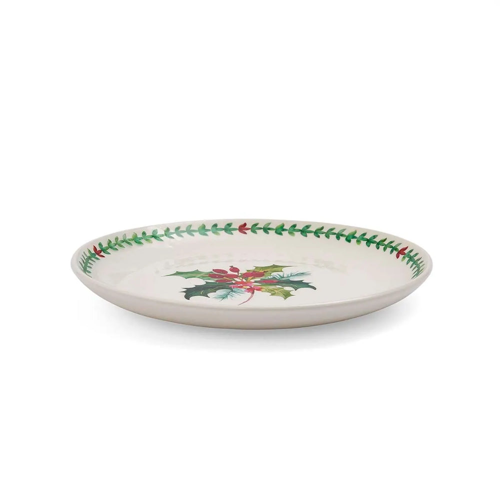 Portmeirion Botanic Garden Christmas Holly Salad Plate