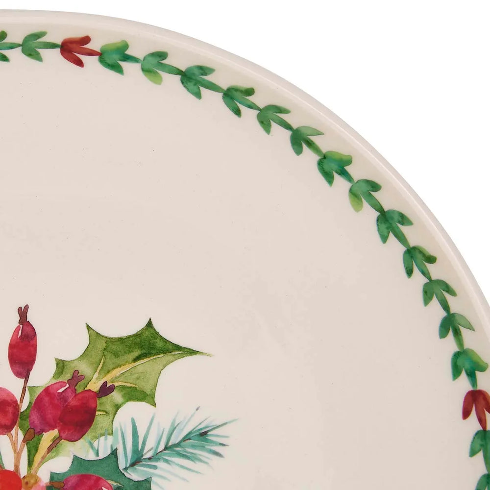 Portmeirion Botanic Garden Christmas Holly Salad Plate