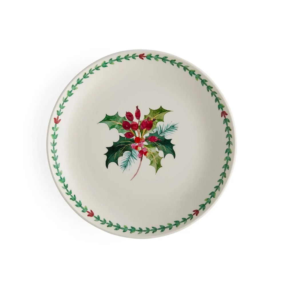 Portmeirion Botanic Garden Christmas Holly Salad Plate