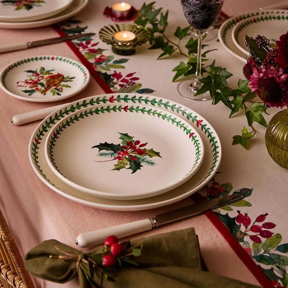 Portmeirion Botanic Garden Christmas Holly Salad Plate