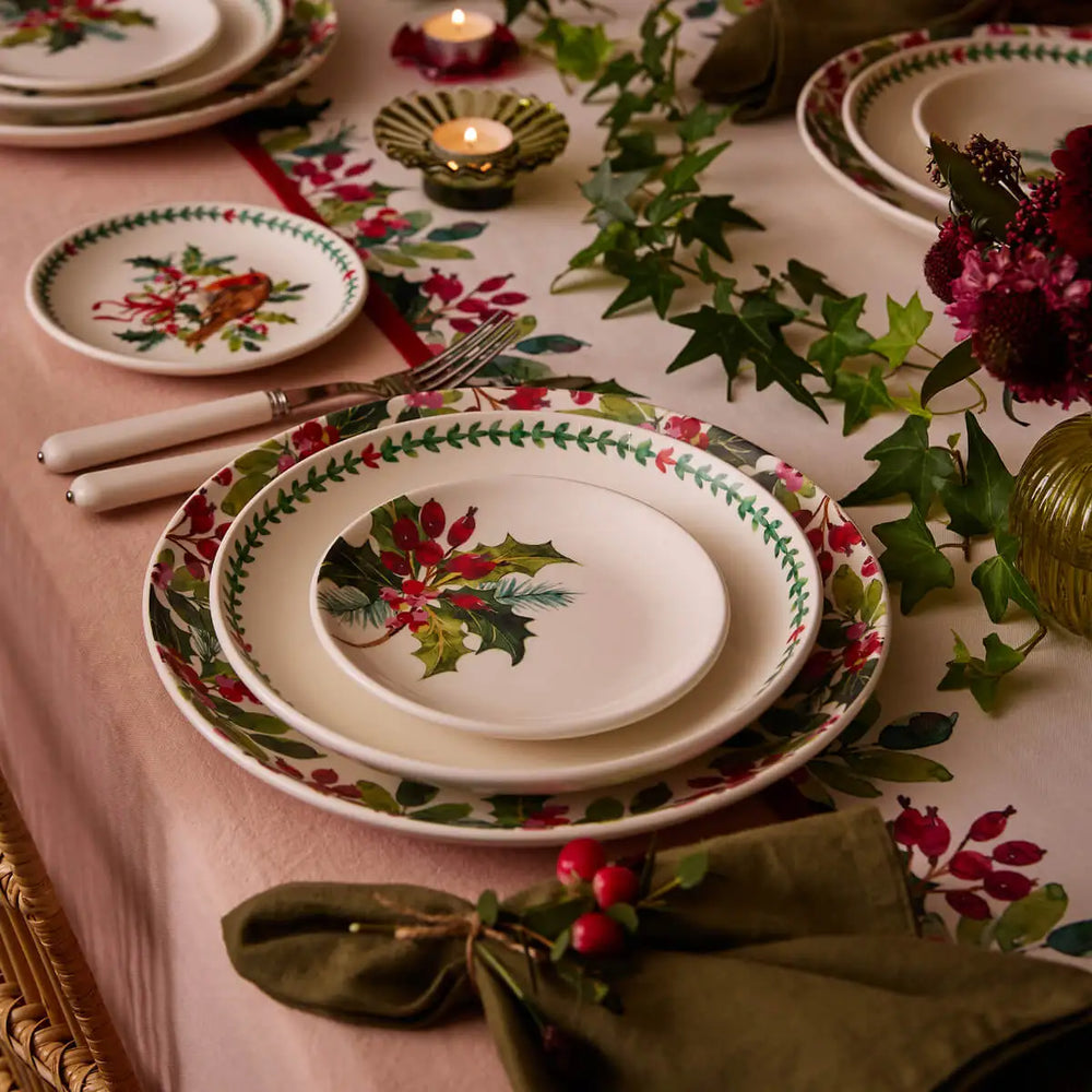 Portmeirion Botanic Garden Christmas Holly Side Plate St/2