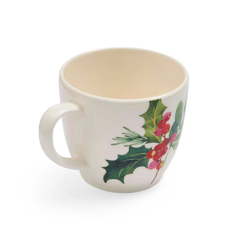 Portmeirion Botanic Garden Christmas Holly Latte Mug 14oz
