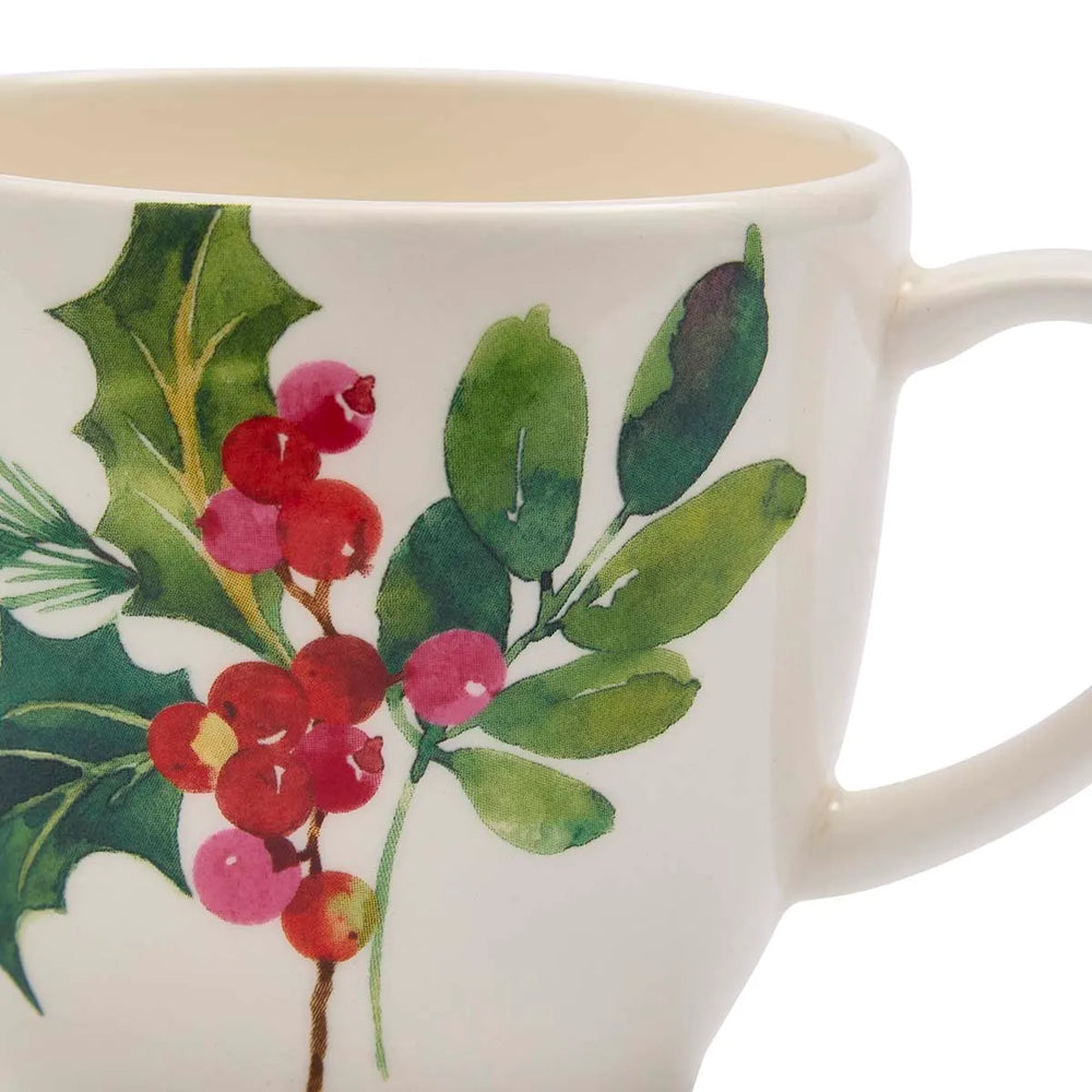 Portmeirion Botanic Garden Christmas Holly Latte Mug 14oz