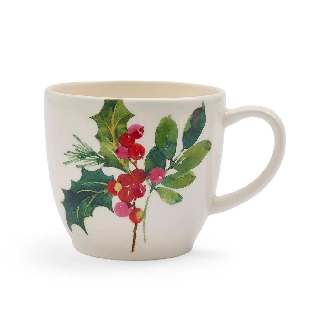 Portmeirion Botanic Garden Christmas Holly Latte Mug 14oz