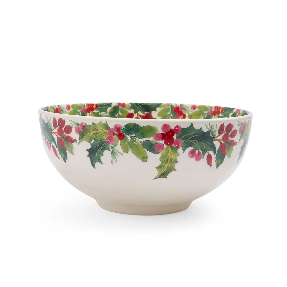 Portmeirion Botanic Garden Christmas Holly Salad Bowl 9"